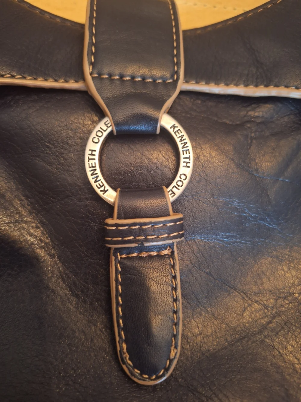 Y2K NICE!! Black Leather Hobo Bag Half Moon Shoulder Purse